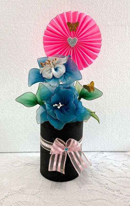 Flores azules naylon